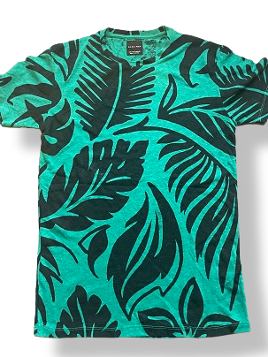 Rubynee vintage y2k Zara mens green leaf pattern tshirts