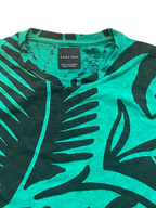 Rubynee vintage y2k Zara mens green leaf pattern tshirts