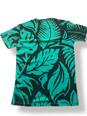 Rubynee vintage y2k Zara mens green leaf pattern tshirts