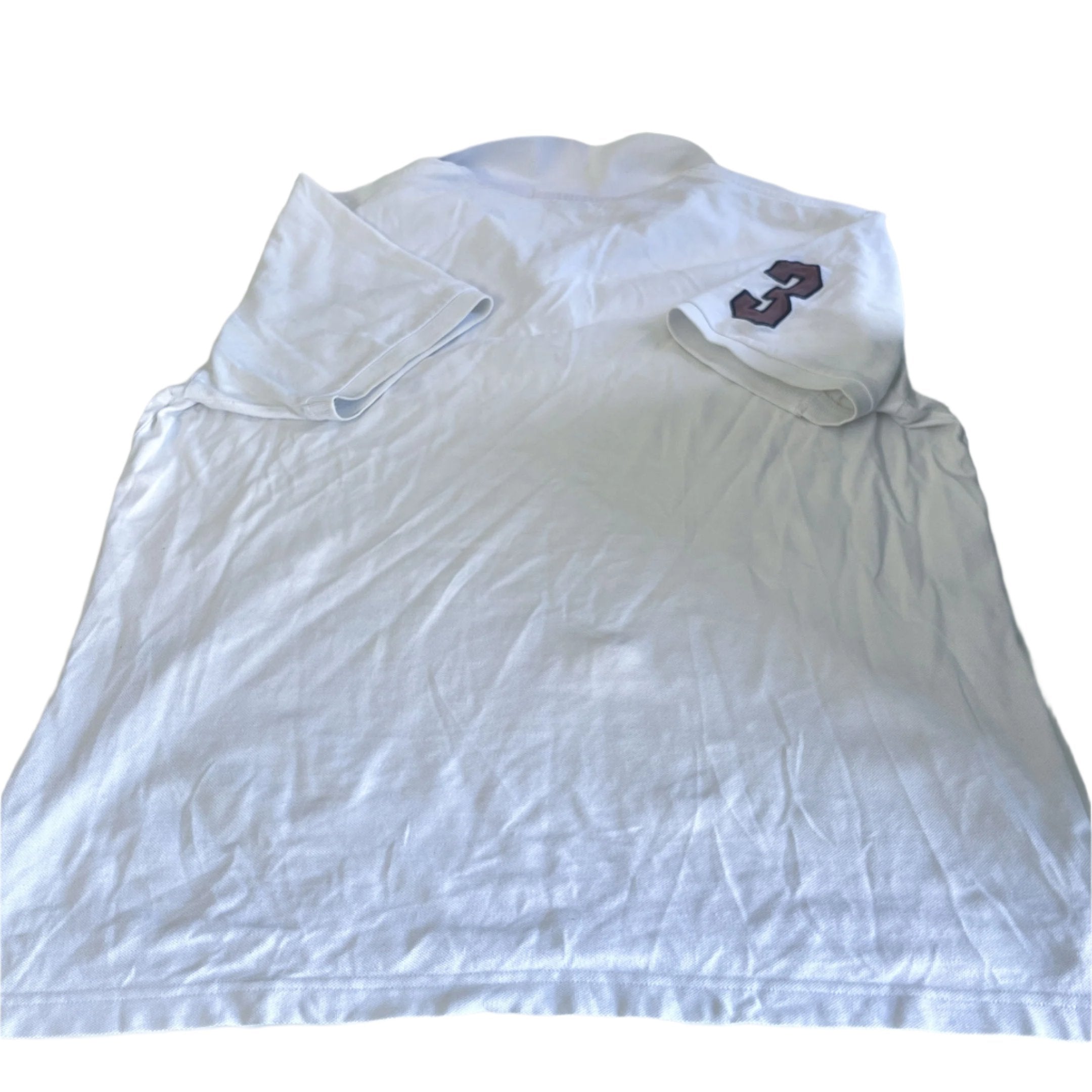 Vintage white men U.S Polo ASSN short sleeve polo shirt in L|L28 W22|SKU 6421