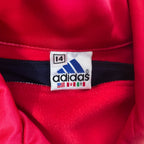 Vintage women red Adidas windbreaker full zip track jacket UK 14|L28 W18|SKU 6422