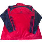 Vintage women red Adidas windbreaker full zip track jacket UK 14|L28 W18|SKU 6422