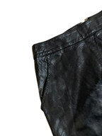 Rubynee Vintage Y2K Black Metallic Faux Leather Mini Skirt