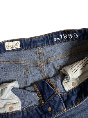 Rubynee Vintage y2k GAP 1969 LADIES SIZE 29 BLUE DENIM SHORTS STRETCH