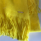 Vintage women Yellow River Island Pashmina rectangular scarf|L80 W22|SKU 6425