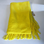 Vintage women Yellow River Island Pashmina rectangular scarf|L80 W22|SKU 6425