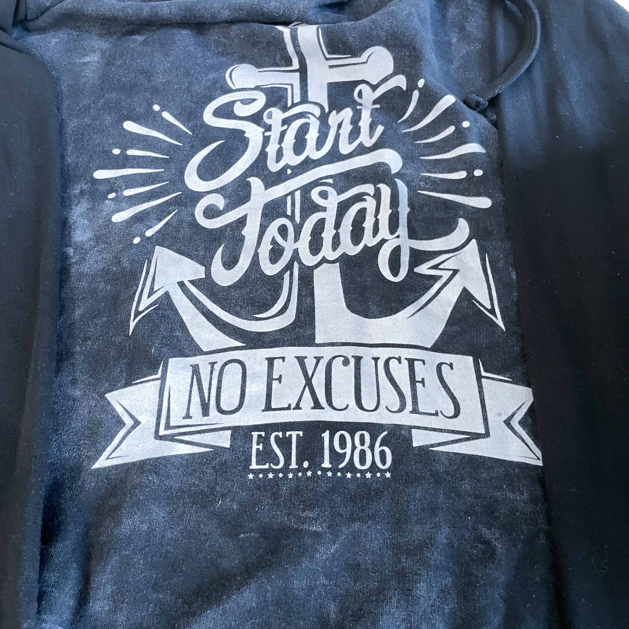 Vintage men Byemp black 90's graphics print oversize hoodie 3XL|L31 W29|SKU 6427