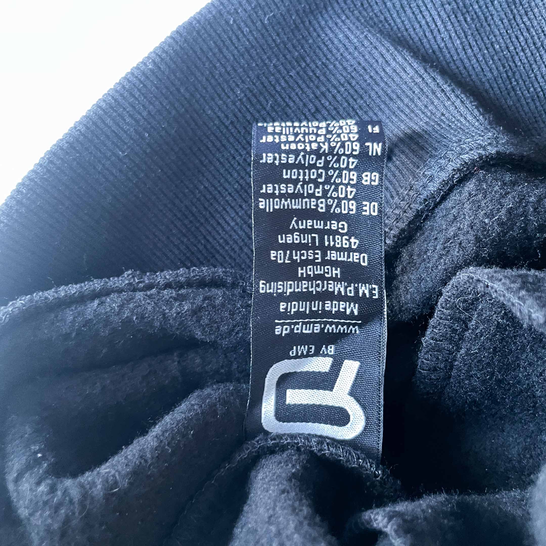 Vintage men Byemp black 90's graphics print oversize hoodie 3XL|L31 W29|SKU 6427