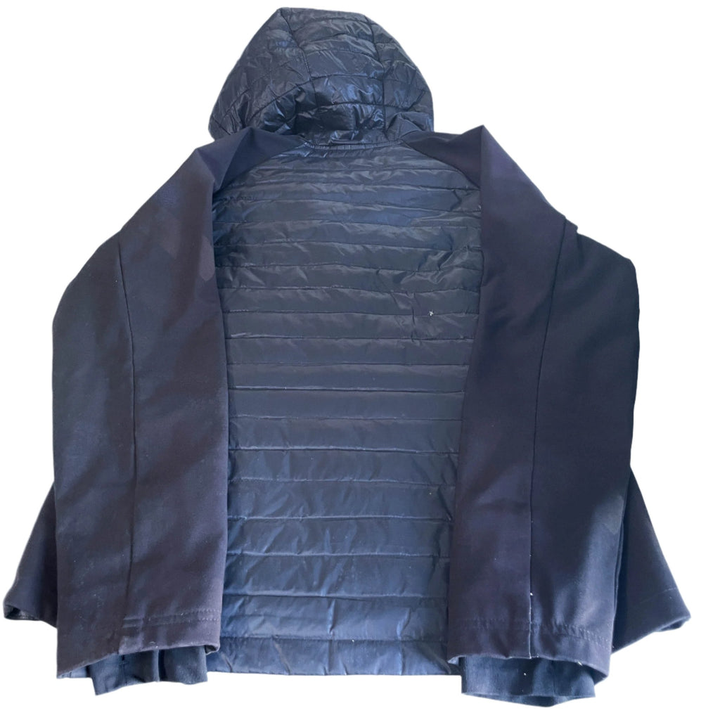 Vintage women black Free Country full zip shell puffer padded hoodie in M|L27 W20|SKU 6431