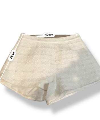 Rubynee Vintage y2k womens White cotton mini short