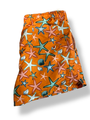 Rubynee Vintage y2k Mens orange patterned short