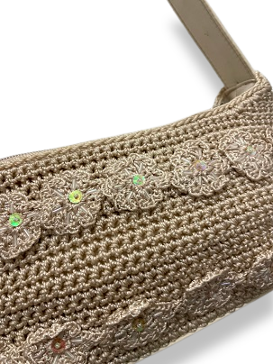 Rachels Closet Vintage y2k cream crochet hand bag
