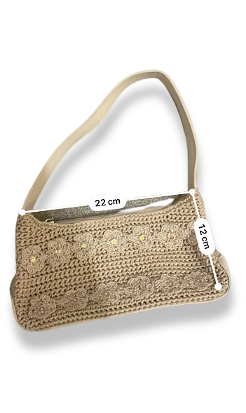 Rachels Closet Vintage y2k cream crochet hand bag