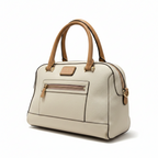 Rachels Closet Vintage y2k Jasper Conran white leather bag with brown handle