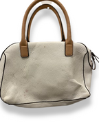 Rachels Closet Vintage y2k Jasper Conran white leather bag with brown handle