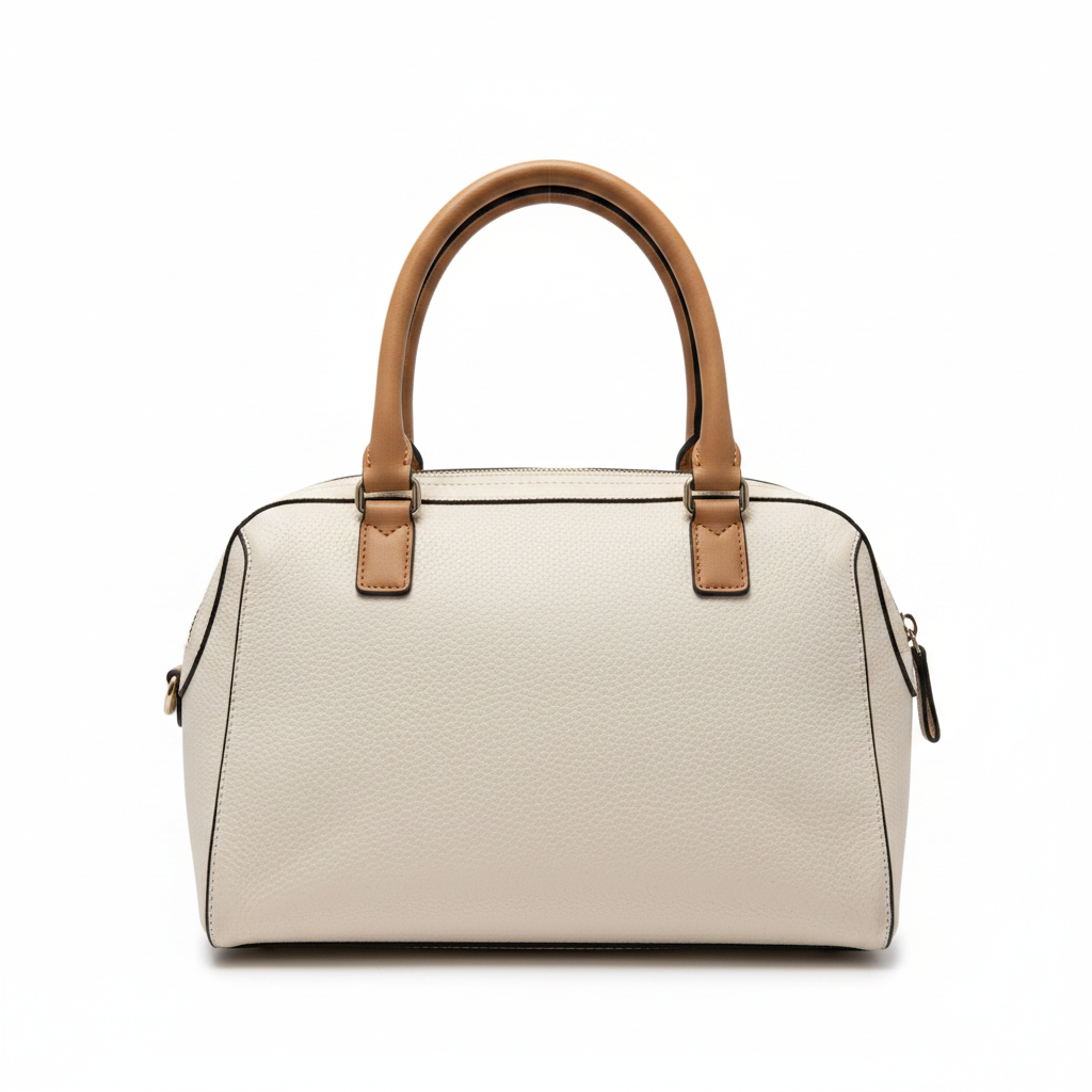 Rachels Closet Vintage y2k Jasper Conran white leather bag with brown handle