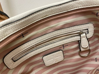 Rachels Closet Vintage y2k Jasper Conran white leather bag with brown handle