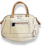 Rachels Closet Vintage y2k Jasper Conran white leather bag with brown handle