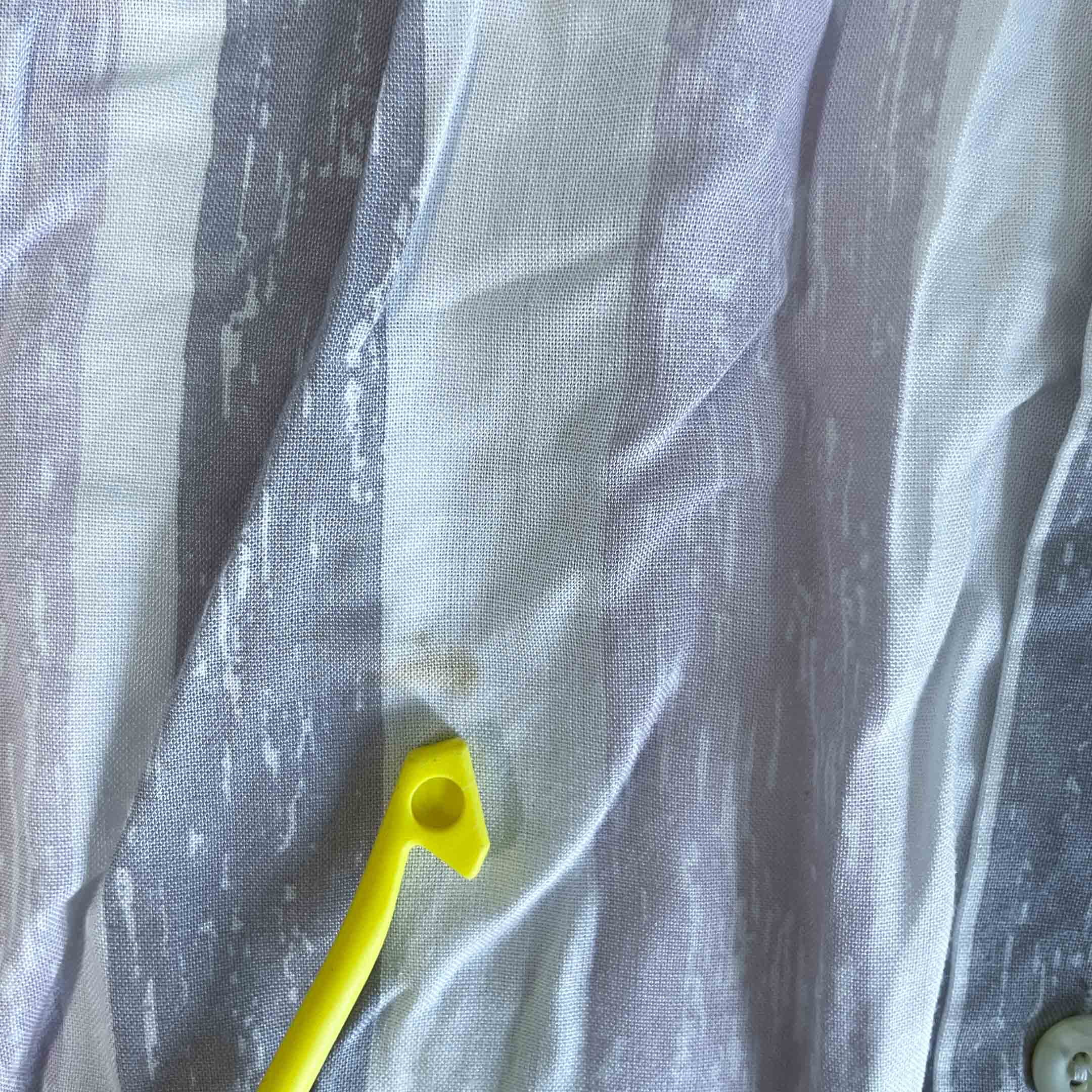 Vintage grey multi stripe men short sleeve shirt in L|L33 W22|SKU 6449