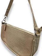 Rachels Closet Vintage y2k Womens small envelope crossbody shoulder leather cream handbag