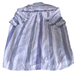 Vintage grey multi stripe men short sleeve shirt in L|L33 W22|SKU 6449