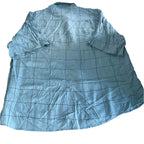 Vintage men Trojani blue checkered short sleeve shirt in L|L31 W22|SKU 6451