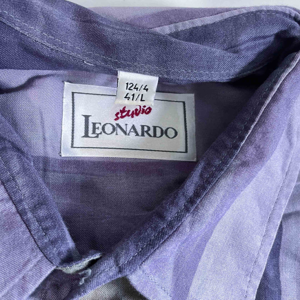 Vintage men Studio Leonardo multi stripe long sleeve shirt in L|L33 W22|SKU 6454