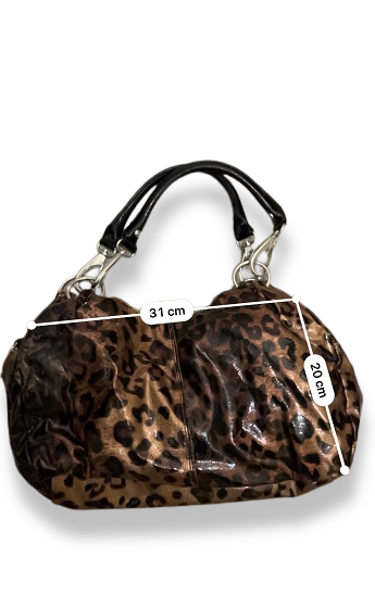 Rachels Closet Vintage y2k Leopard spotted leather handbag