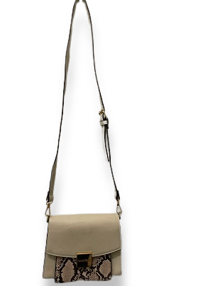 Rachels Closet Vintage y2k Carvela crossbody cream leather handbag with little snake skin pattern