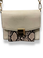 Rachels Closet Vintage y2k Carvela crossbody cream leather handbag with little snake skin pattern