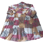 Vintage men hawaiin multi patterned short sleeve shirt in L|L32 W21|SKU 6456