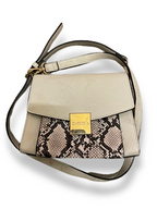 Rachels Closet Vintage y2k Carvela crossbody cream leather handbag with little snake skin pattern