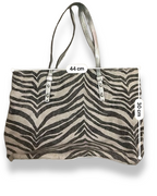 Rachels Closet Vintage y2k Zebra print leather shopper tote bag