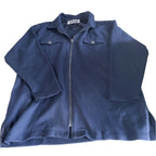 Vintage men South lodge Navy blue slim fit collar full zip wool jacket in S/M|L30 W21|SKU 6462