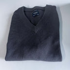 Vintage unisex black Abercrombie & Fitch sleeveless V-neck oversize sweater XL|L31 W25|SKU 6463