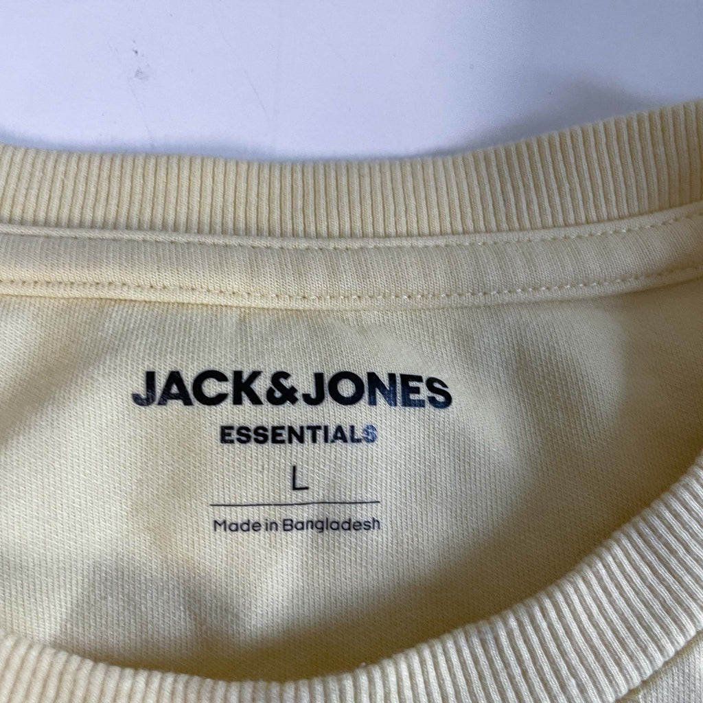 Vintage men Jack & Jones essentials yellow sweatshirt in L|L28 W22|SKU 6471