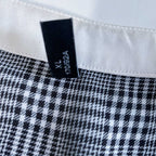 Vintage Vimly women grey checkered long sleeve blouse in XL|L24W20|SKU 6472