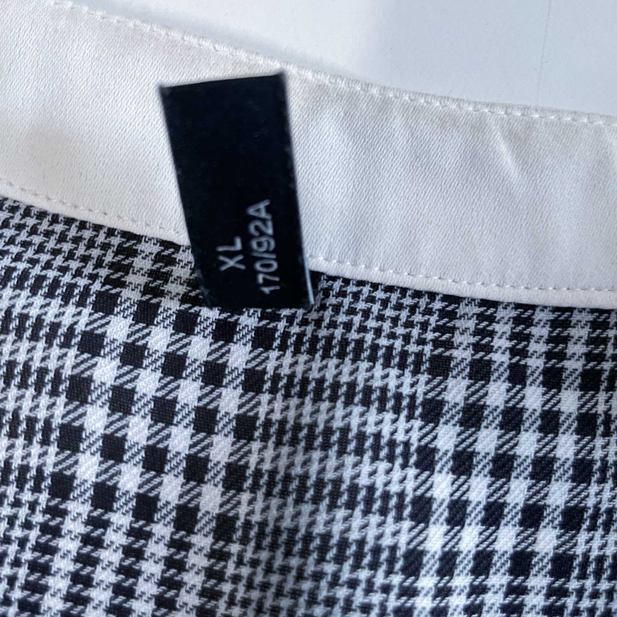 Vintage Vimly women grey checkered long sleeve blouse in XL|L24W20|SKU 6472