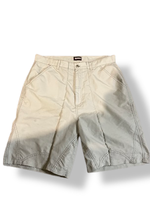 Rubynee VINTAGE Y2K EMBARGO RELAXED-FIT SHORTS IN BEIGE COTTON