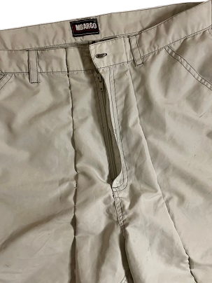 Rubynee VINTAGE Y2K EMBARGO RELAXED-FIT SHORTS IN BEIGE COTTON