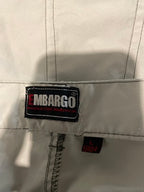 Rubynee VINTAGE Y2K EMBARGO RELAXED-FIT SHORTS IN BEIGE COTTON