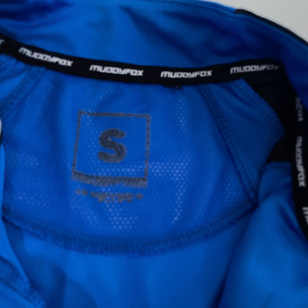 Vintage men blue Muooyfox 1/4 zip training jersey in S|L27 W19|SKU 6476