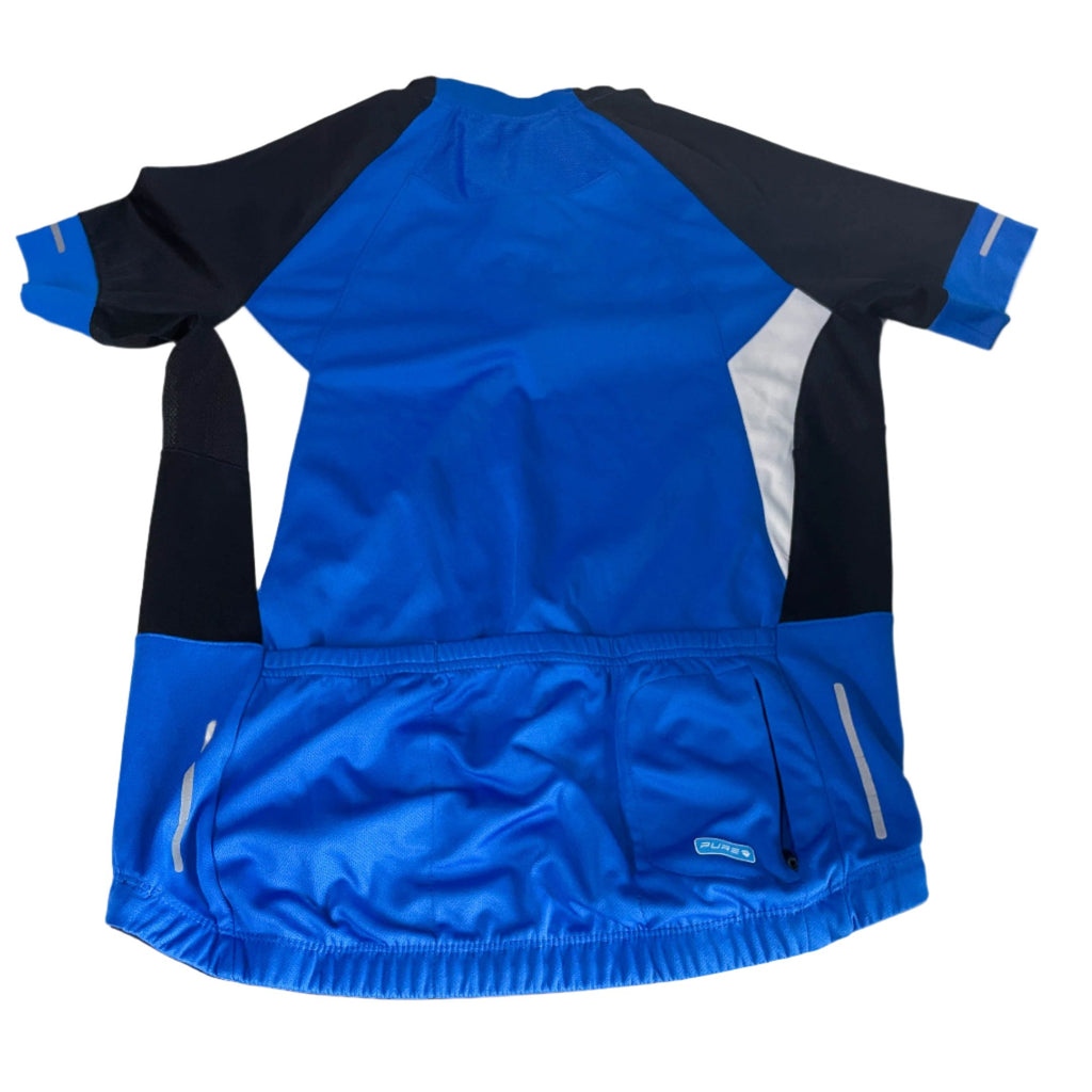 Vintage men blue Muooyfox 1/4 zip training jersey in S|L27 W19|SKU 6476