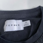 Vintage women plain black Topman short sleeve tees in XS|L26 W18|SKU 6478