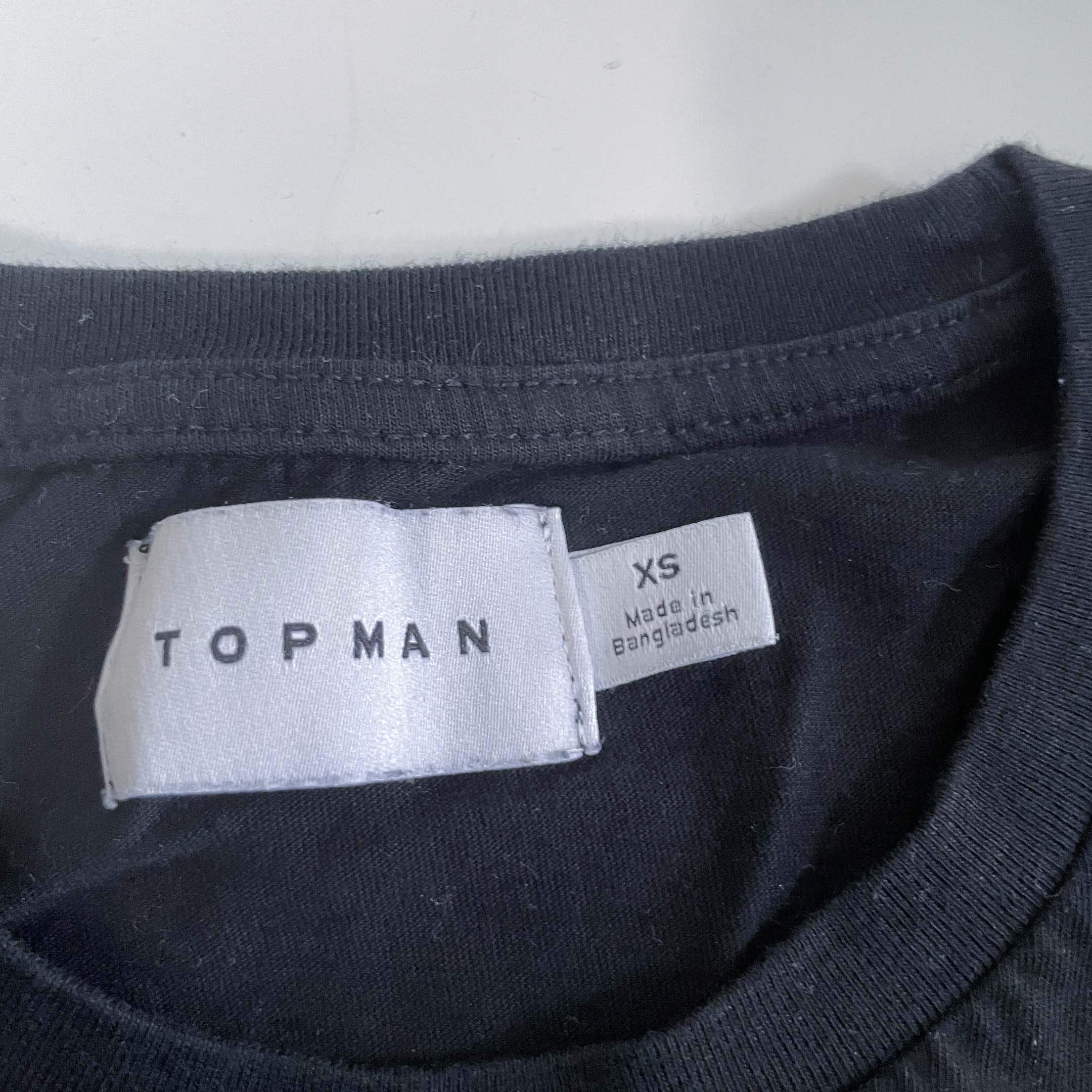 Vintage women plain black Topman short sleeve tees in XS|L26 W18|SKU 6478