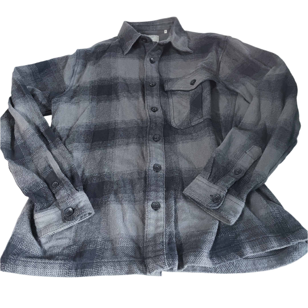 Vintage grey Firetrap Check Casual men thick Shirts in M|L28 W19|SKU 6480