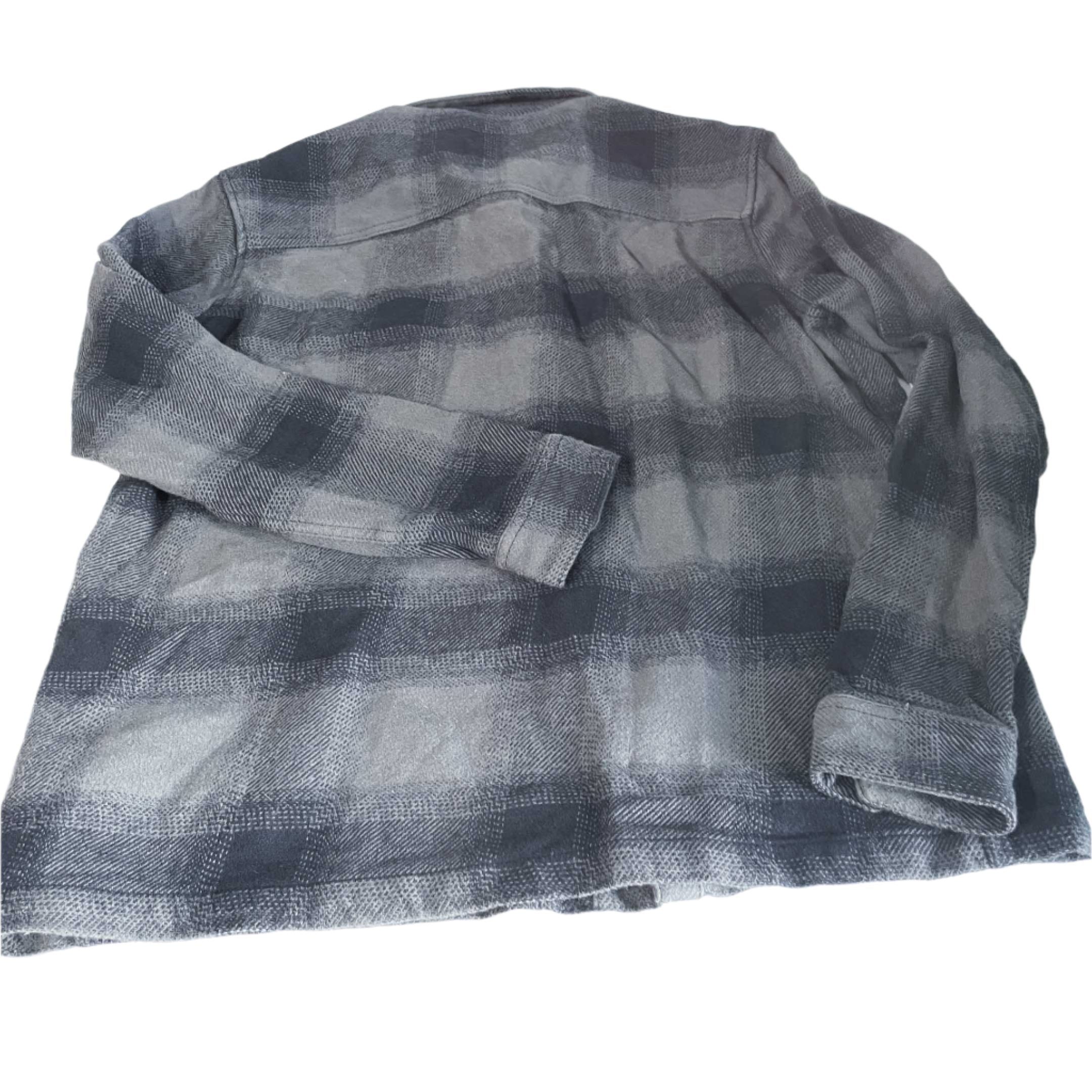 Vintage grey Firetrap Check Casual men thick Shirts in M|L28 W19|SKU 6480