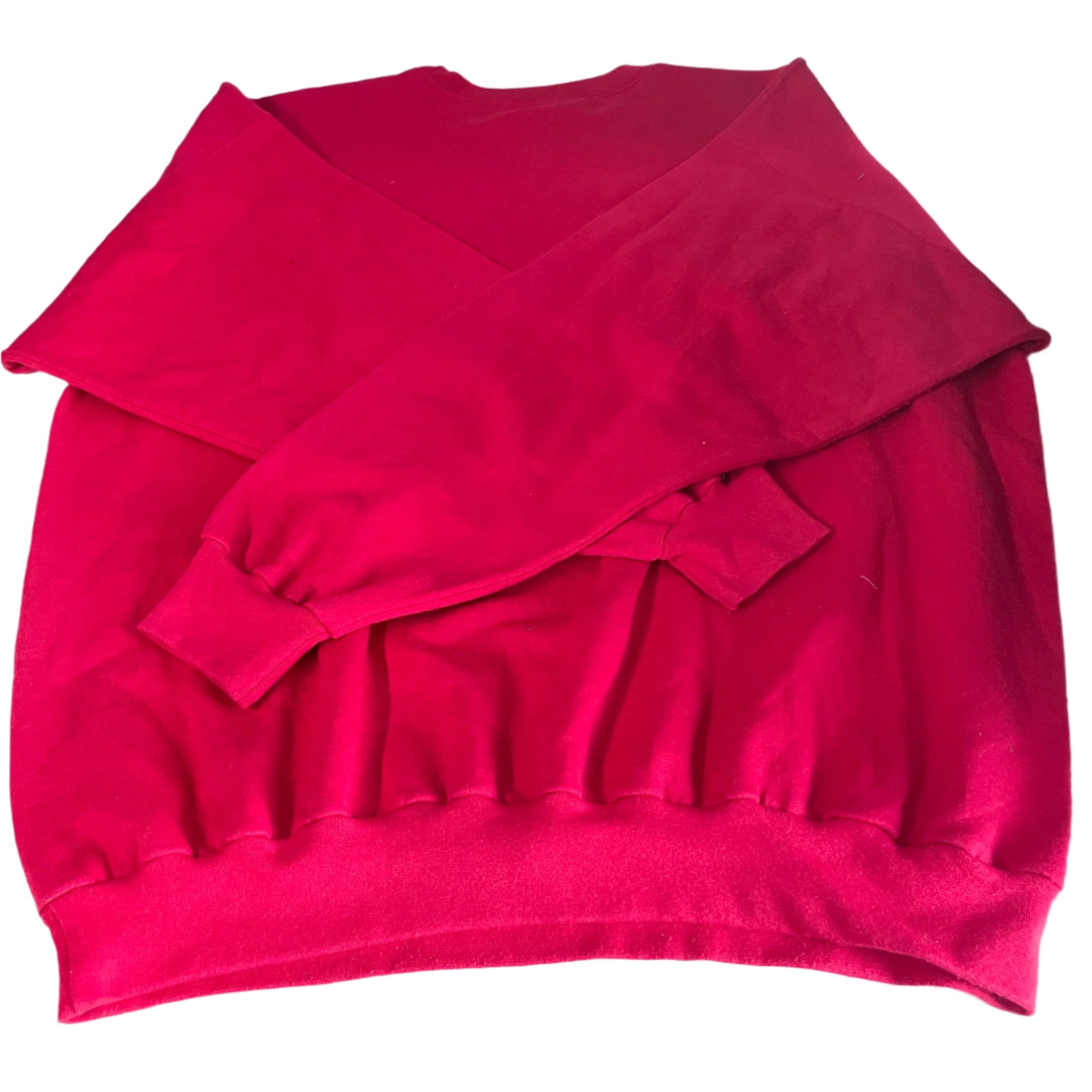 Vintage unisex Disney by Hanes Mickey mouse graphics red oversize sweatshirt in 2XL|L31W26|SKU 6481