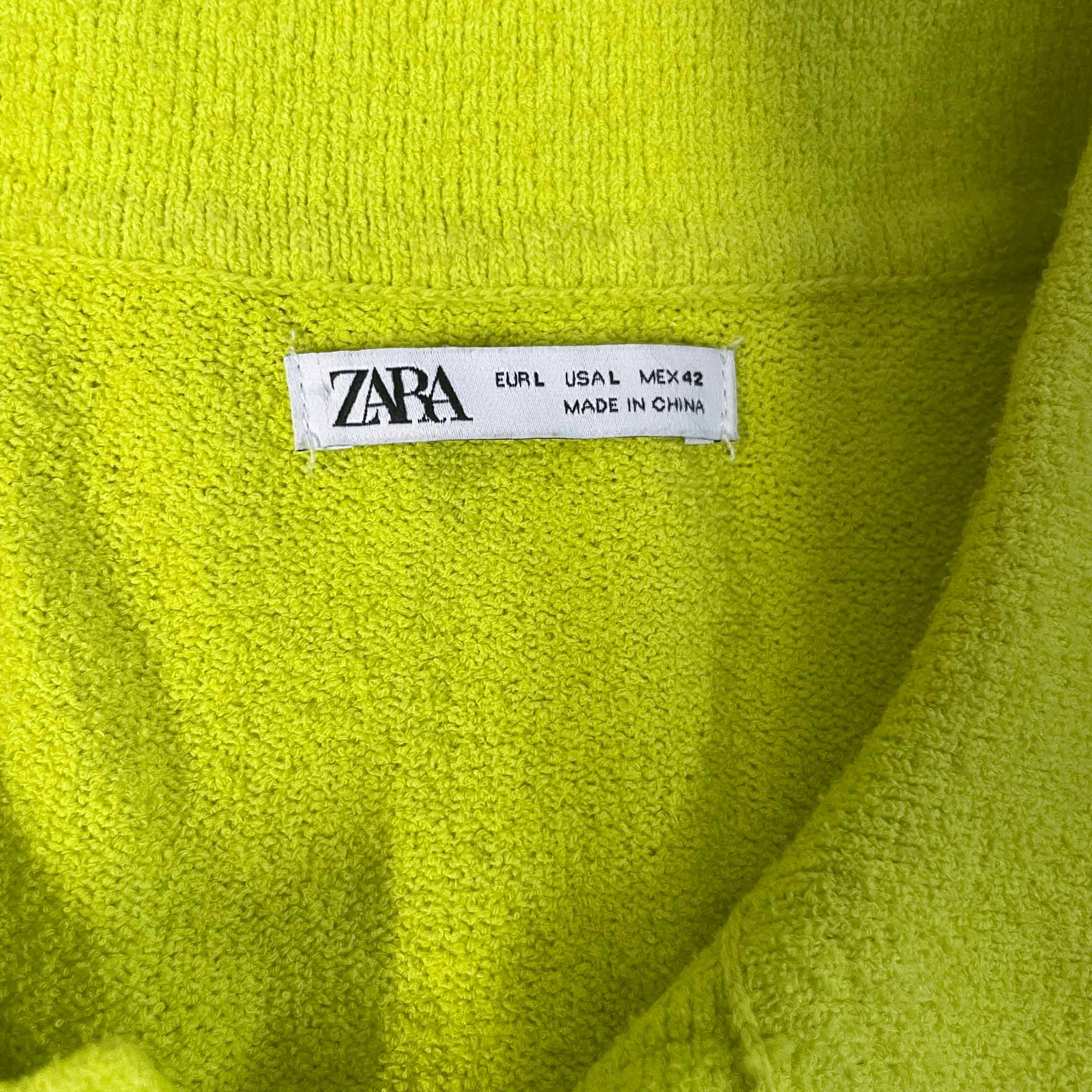 Vintage men Zara Mint green short sleeve polo shirt in L|L31 W24|SKU 6485