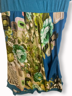 Rubynee Vintage y2k Soggo Paris floral womens blue summer Dress